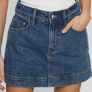 Princess Polly Gazelle Denim Skort Mid Wash Size 6